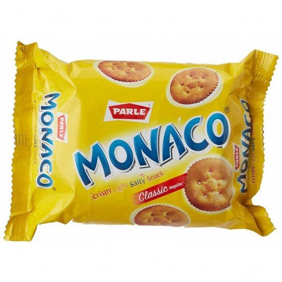 Parle Monaco Biscuit - Classic Regular, Salted Snack 52.2G + (5.8G Extra)