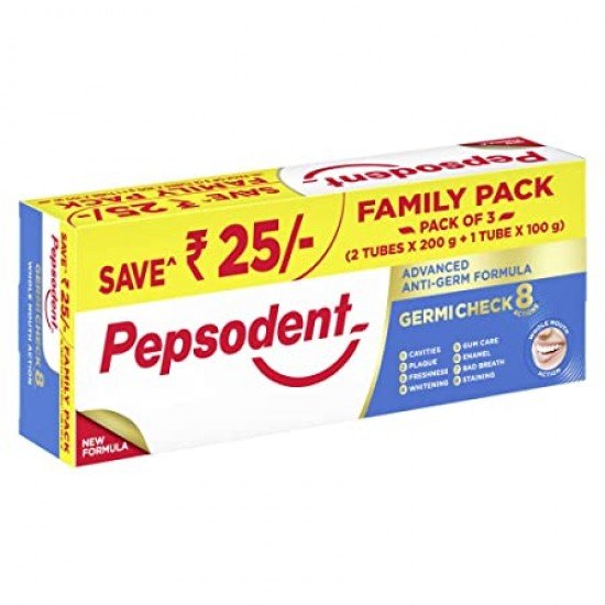 Pepsodent Advance Anti-Germ Formula Family Pack 500G(Pack of 3)