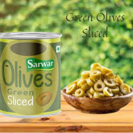 SARWAR OLIVES GREEN SLICED 450G