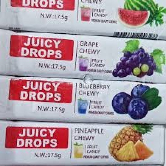 JUICY DROPS  WATERMELON CHEW FRUIT CANDY17.5G